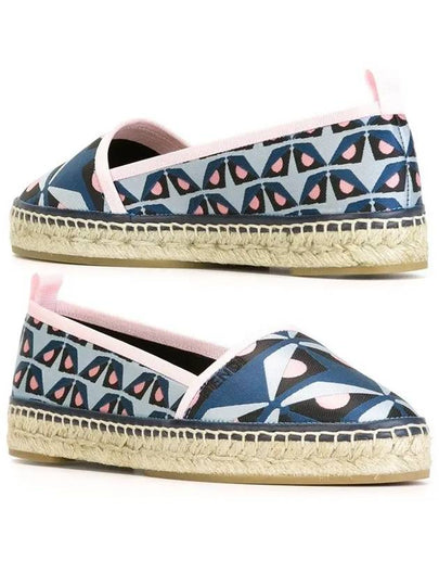 Women's Bag Bucks Jacquard Espadrilles Blue - FENDI - BALAAN 2