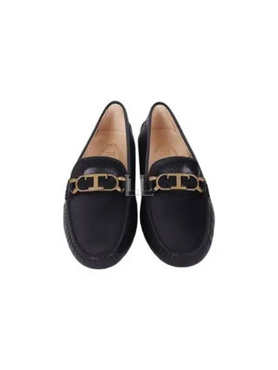 Women's Gommino Leather Driving Shoes Black - TOD'S - BALAAN 2