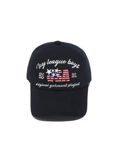 Ivy Club Lettering B Cap Navy - OGARP - BALAAN 1