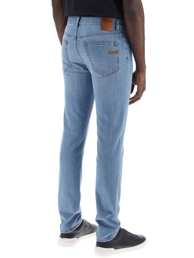 slim fit jeans in stretch denim - ERMENEGILDO ZEGNA - BALAAN 3