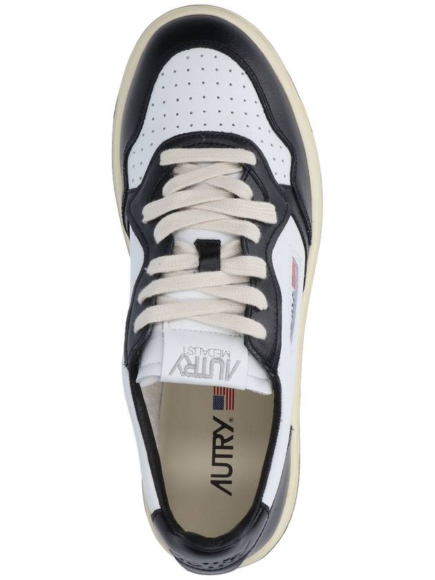 Medalist Leather Low Top Sneakers White Black - AUTRY - BALAAN 6