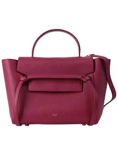 mini belt tote bag dark plum - CELINE - BALAAN 1