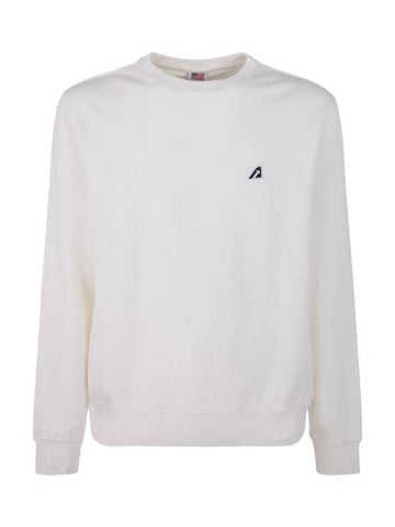 Iconic Logo Print Cotton Sweatshirt White - AUTRY - BALAAN 1