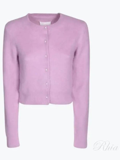 Pearl Button Back Stitch Angora Short Cardigan Lavender - MAISON MARGIELA - BALAAN 2