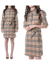 Vintage Check Belted Short Dress Beige - BURBERRY - BALAAN 3