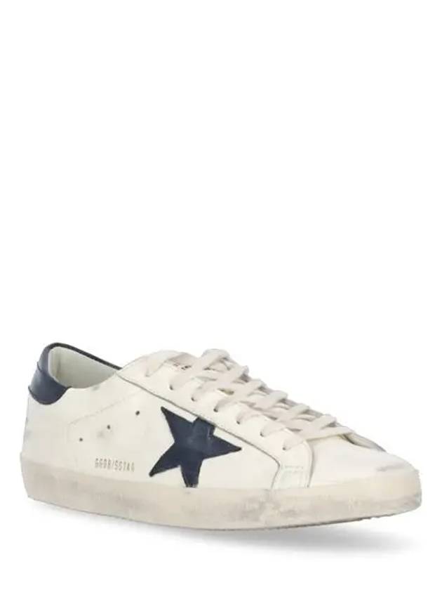 Superstar Beige Night Blue Heel Tab Sneakers - GOLDEN GOOSE - BALAAN 4