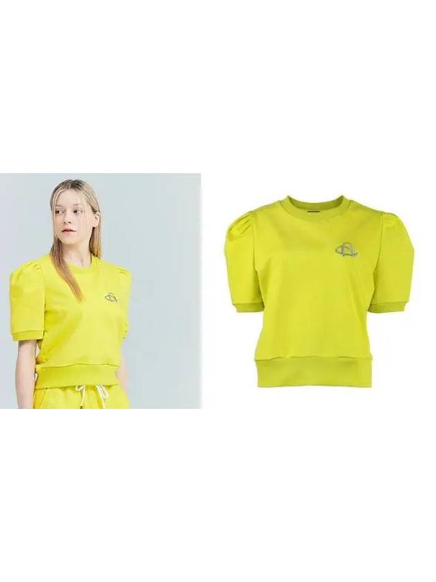 Golf Tennis Puff Shirring Sweatshirt Yellow - AVAVE - BALAAN 3