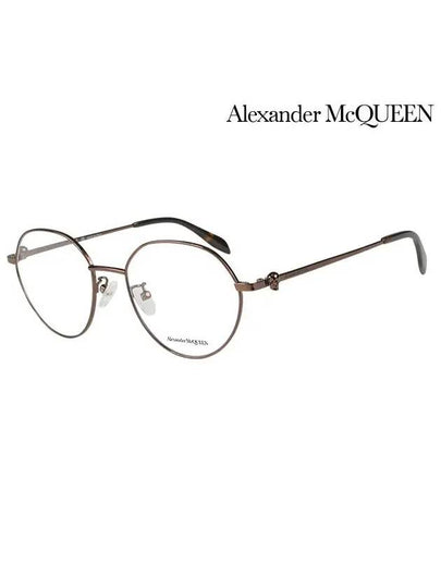 Eyewear Round Metal Eyeglasses Brown - ALEXANDER MCQUEEN - BALAAN 2