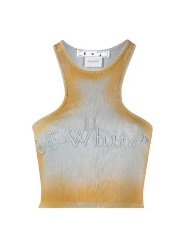 Roundary Cropped Logo Cotton Sleeveless Beige - OFF WHITE - BALAAN 2