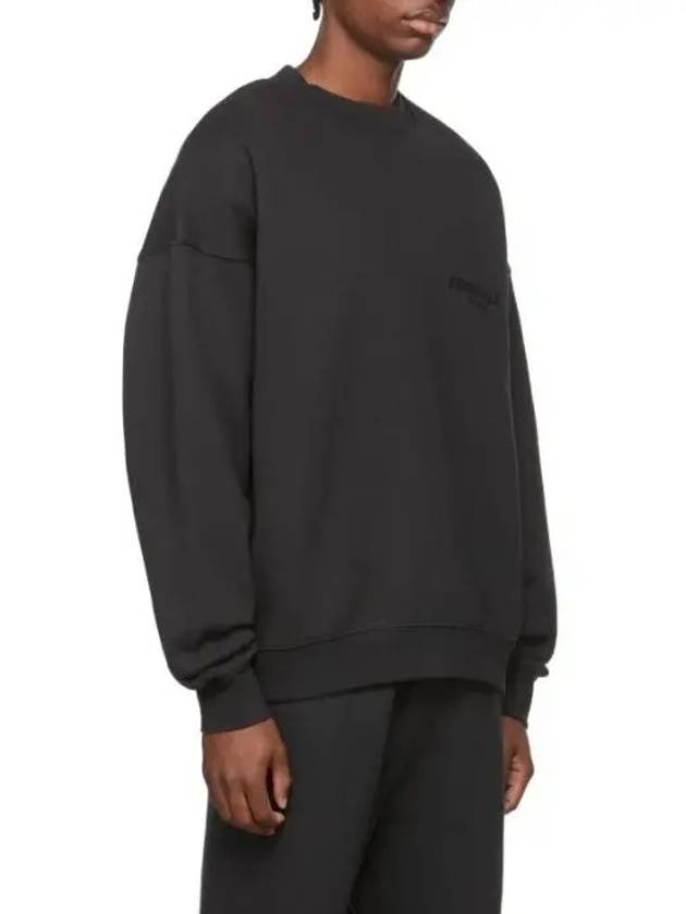 Essential Cotton Blend Fleece Logo Patch Bag Collar Crew Neck Sweatshirt - FEAR OF GOD ESSENTIALS - BALAAN 2