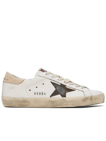 Superstar Brown Tab Classic Leather Low Top Sneakers White - GOLDEN GOOSE - BALAAN 2