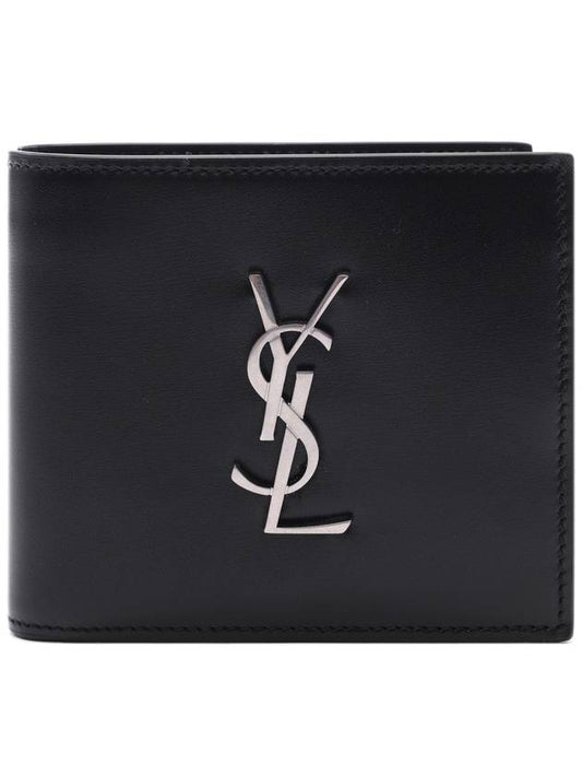 East/West Wallet In Smooth Leather Black - SAINT LAURENT - BALAAN 2