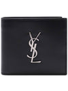 East/West Wallet In Smooth Leather Black - SAINT LAURENT - BALAAN 3