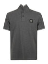 Men's Logo Patch Lining Short Sleeve PK Shirt Charcoal - STONE ISLAND - BALAAN.