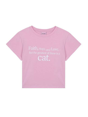 Cat Saying Short Sleeve T-Shirt Pink - ITZAVIBE - BALAAN 1