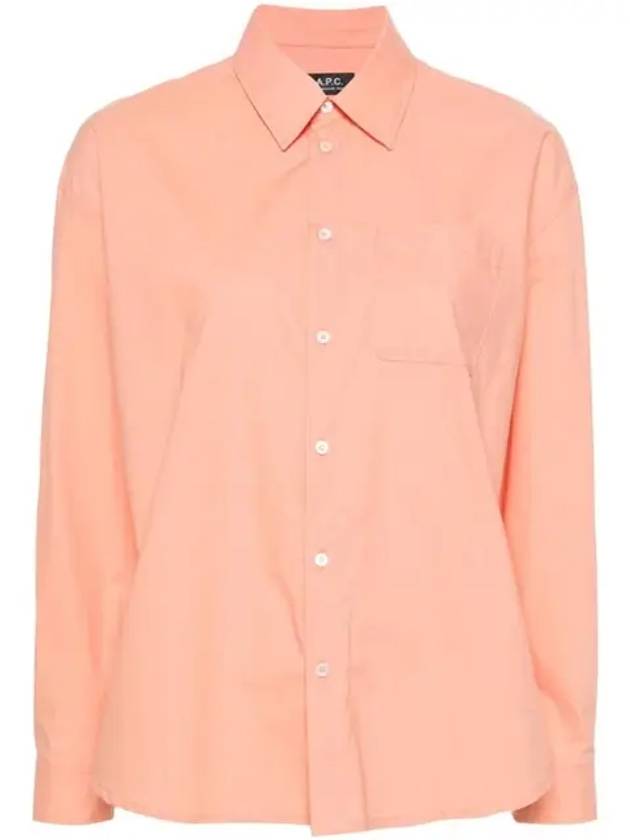 Boyfriend Long Sleeve Shirt Pink - A.P.C. - BALAAN 2