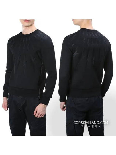 Men's Neoprene Thunder Sweatshirt Black - NEIL BARRETT - BALAAN 2