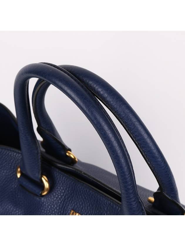 Vitello gold plated navy tod and shoulder bag BN2754 - PRADA - BALAAN 5