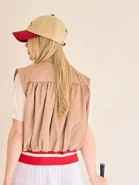 Memory shirring vest deep beige - BENECIA12 - BALAAN 2