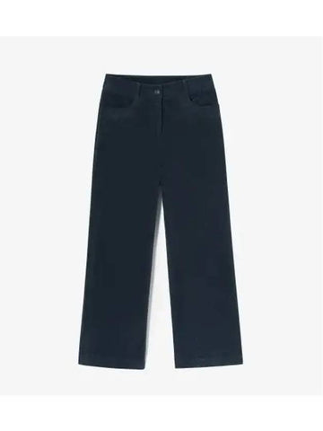 Women s semi wide corduroy pants blue - LACOSTE - BALAAN 1