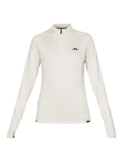 Steffi Mid Layer Quarter Zipper Long Sleeve T-Shirt Moonbeam Melange - J.LINDEBERG - BALAAN 2