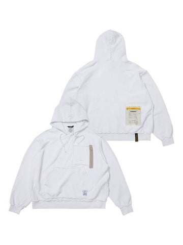 Inside Out Oversized Bio Washed Hoodie White - STIGMA - BALAAN 1