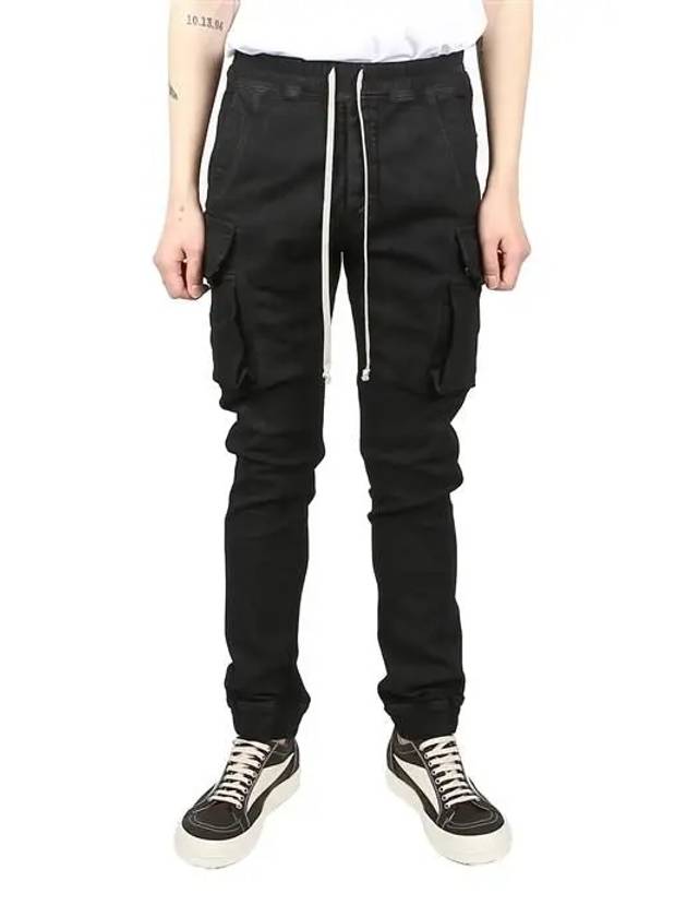 Men's Drawstring Straight Pants Black - RICK OWENS - BALAAN 2