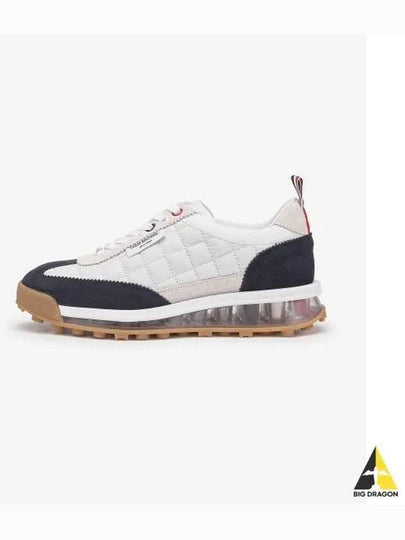 Tech Runner Quilted Low Top Sneakers White Navy - THOM BROWNE - BALAAN 2