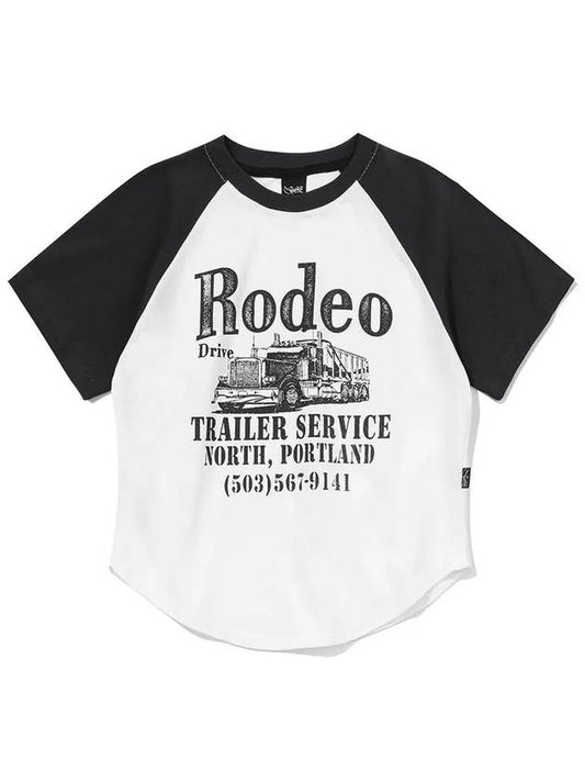 Pre-order delivery on May 31st Rodeo Crop Short Sleeve T-Shirt White Black - CRUMP - BALAAN 1