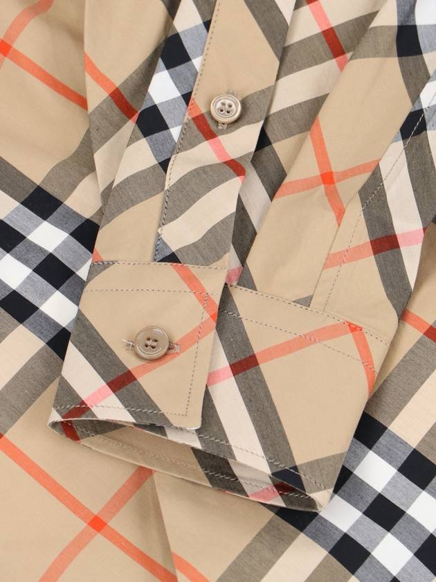 Check Pattern Shirt Beige - BURBERRY - BALAAN 6