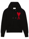 Big Heart Logo Hoodie Black - AMI - BALAAN 2