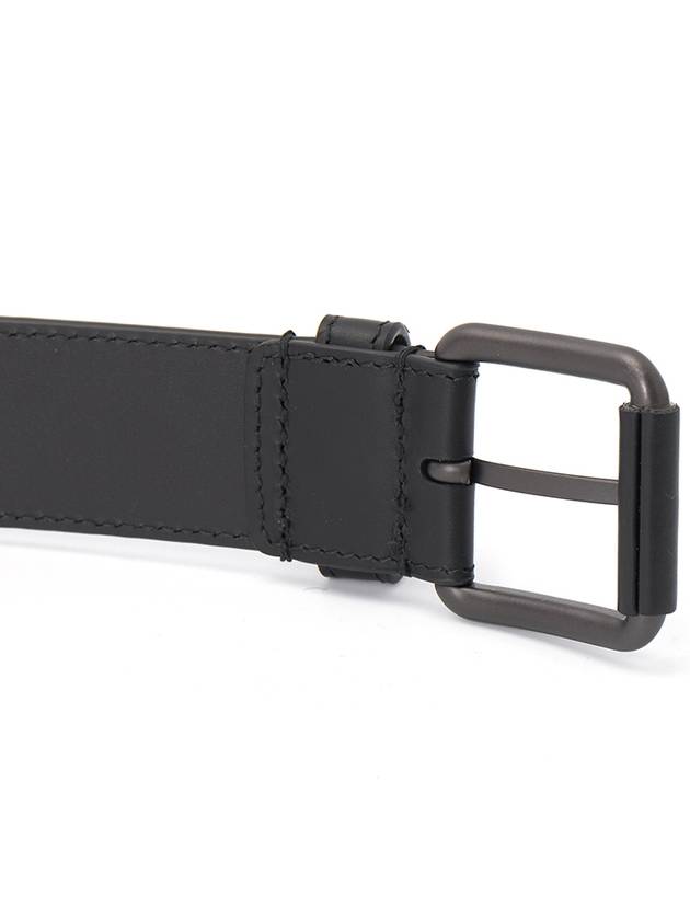 Intrecciato Leather Belt Black - BOTTEGA VENETA - BALAAN 5