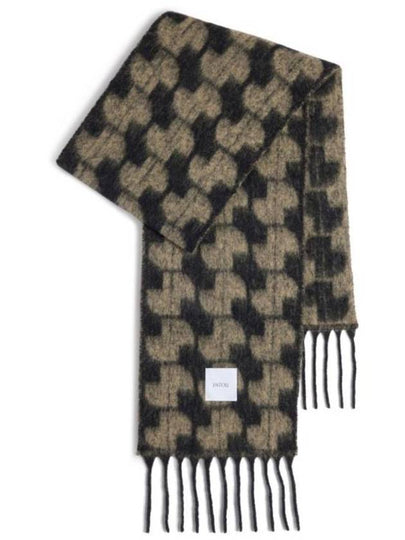 Logo Patch Alpaca Scarf Black - PATOU - BALAAN 2