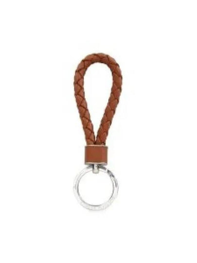 Intrecciato Leather Key Holder Saddle Brown - BOTTEGA VENETA - BALAAN 2