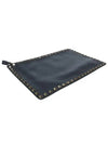 Rockstud Zipper Clutch Bag Black - VALENTINO - BALAAN.