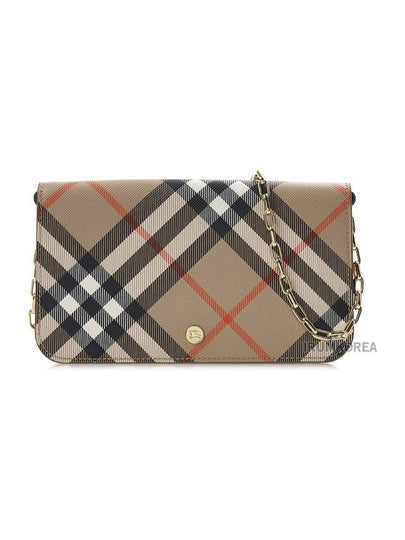 Check Chain Strap Cross Bag Sand - BURBERRY - BALAAN 2