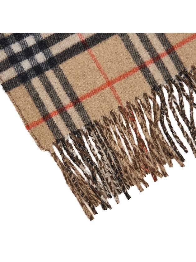 Check Reversible Cashmere Scarf Brown Sand - BURBERRY - BALAAN 7