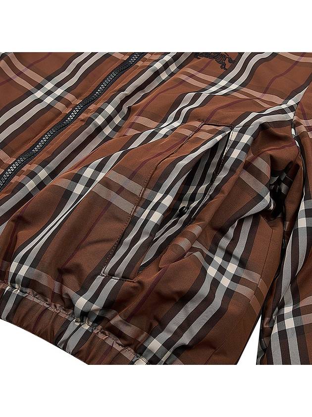 Check Nylon Down Padding Dark Birch Brown - BURBERRY - BALAAN 11