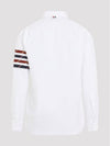 4-bar Oxford Long Sleeves Shirt White - THOM BROWNE - BALAAN 3