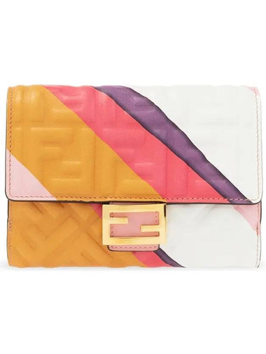 Embossed Baguette Half Wallet - FENDI - BALAAN 1