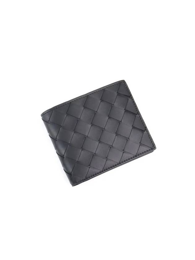 Intrecciato Leather Half Wallet Black - BOTTEGA VENETA - BALAAN 4