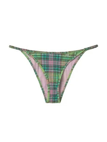 Plaid Check Bottom Bikini Multicolor Swimsuit - GANNI - BALAAN 1