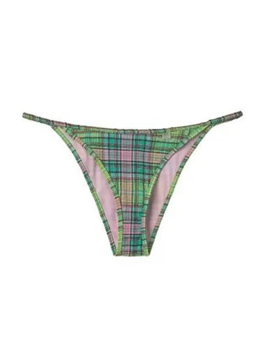 Plaid Check Bottom Bikini Multicolor - GANNI - BALAAN 1