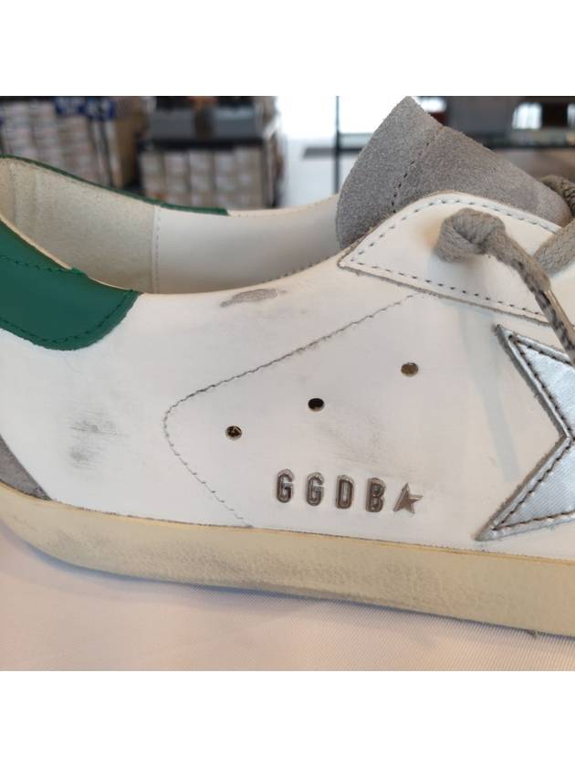 Superstar Green Heel Tab Leather Sneakers White - GOLDEN GOOSE - BALAAN 7