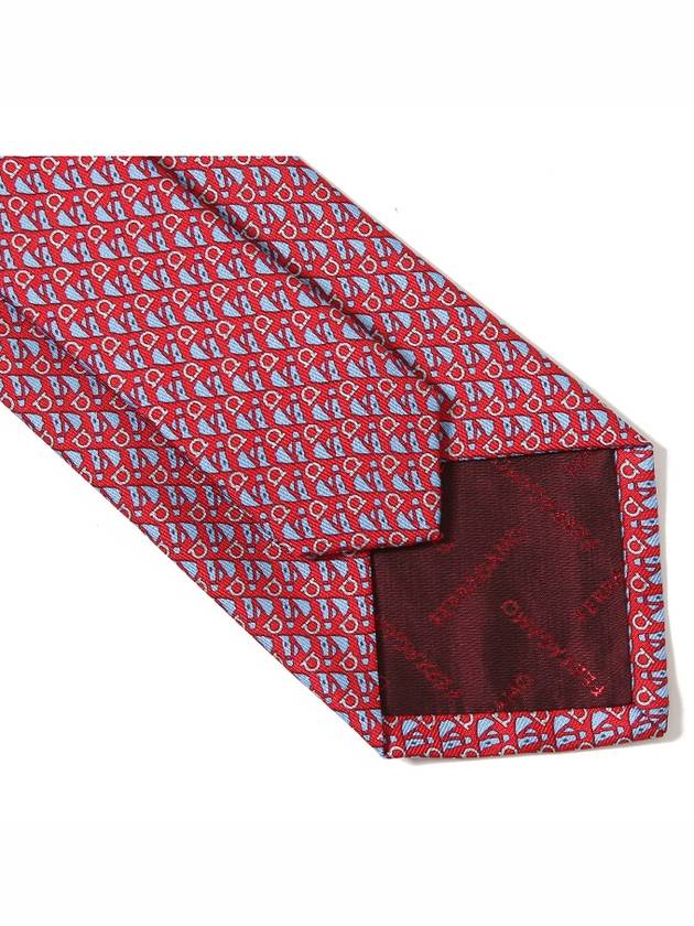 Gancini Pattern 35 0979 04 773950 Silk Tie - SALVATORE FERRAGAMO - BALAAN 4