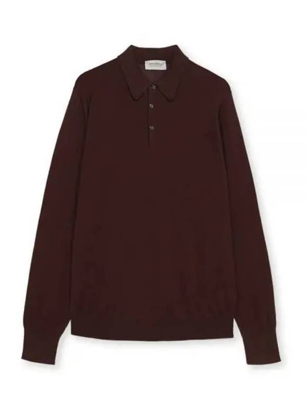 John Smedley Finchley Coffee Bean Polo Knit - JOHN SMEDLEY - BALAAN 1