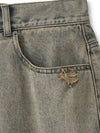 Dirty Washing Wide Jeans Dusty Grey - NOIRER - BALAAN 6