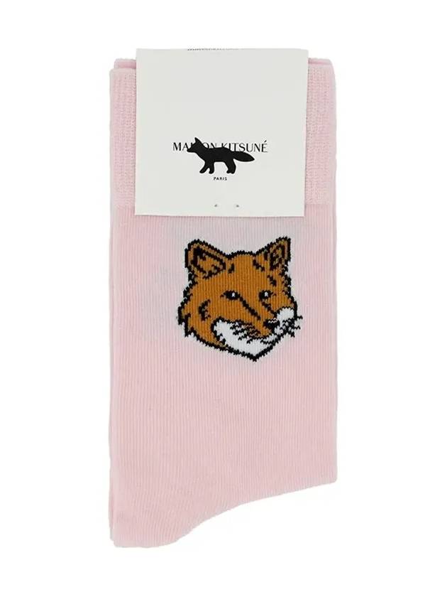 Fox Head Socks Pink - MAISON KITSUNE - BALAAN 4