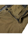 Men's Wappen Cotton Bermuda Cargo Shorts Khaki - STONE ISLAND - BALAAN 4