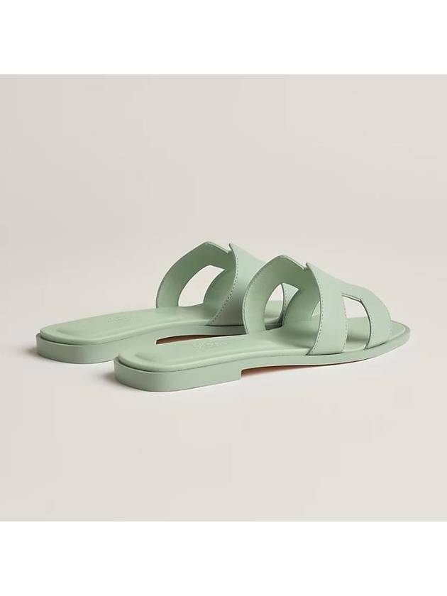 Oran Calfskin Sandals Vert - HERMES - BALAAN 4